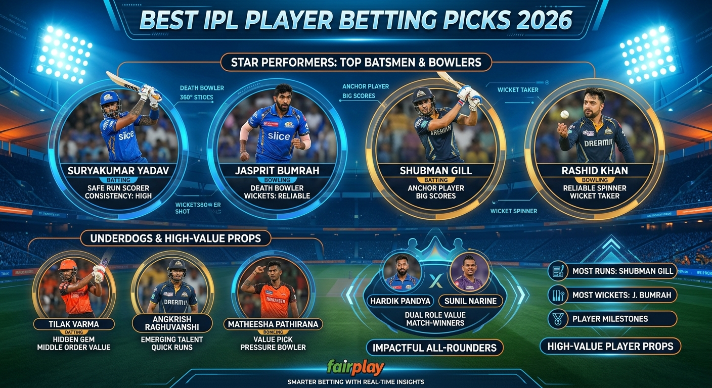 Reliable IPL Player Betting Picks Guide in 2026 | Fairplay