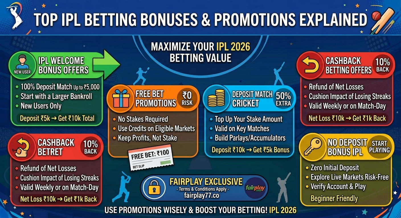 Top IPL Betting Bonuses: Welcome Offers, Free Bets & Cashback